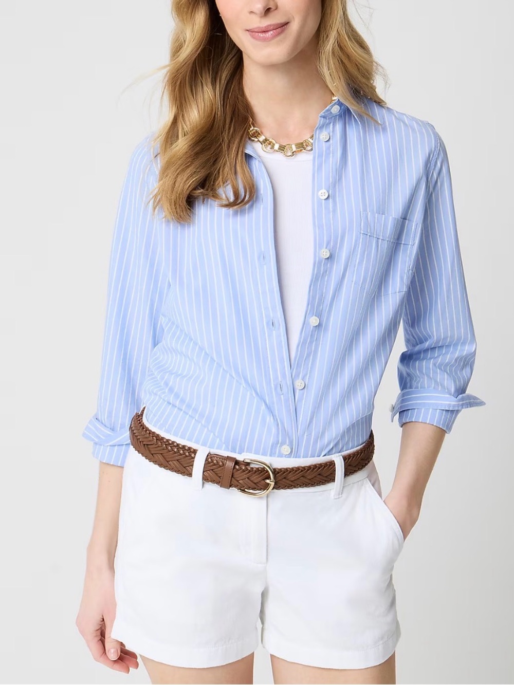 J. Crew White Women's Chino Shorts